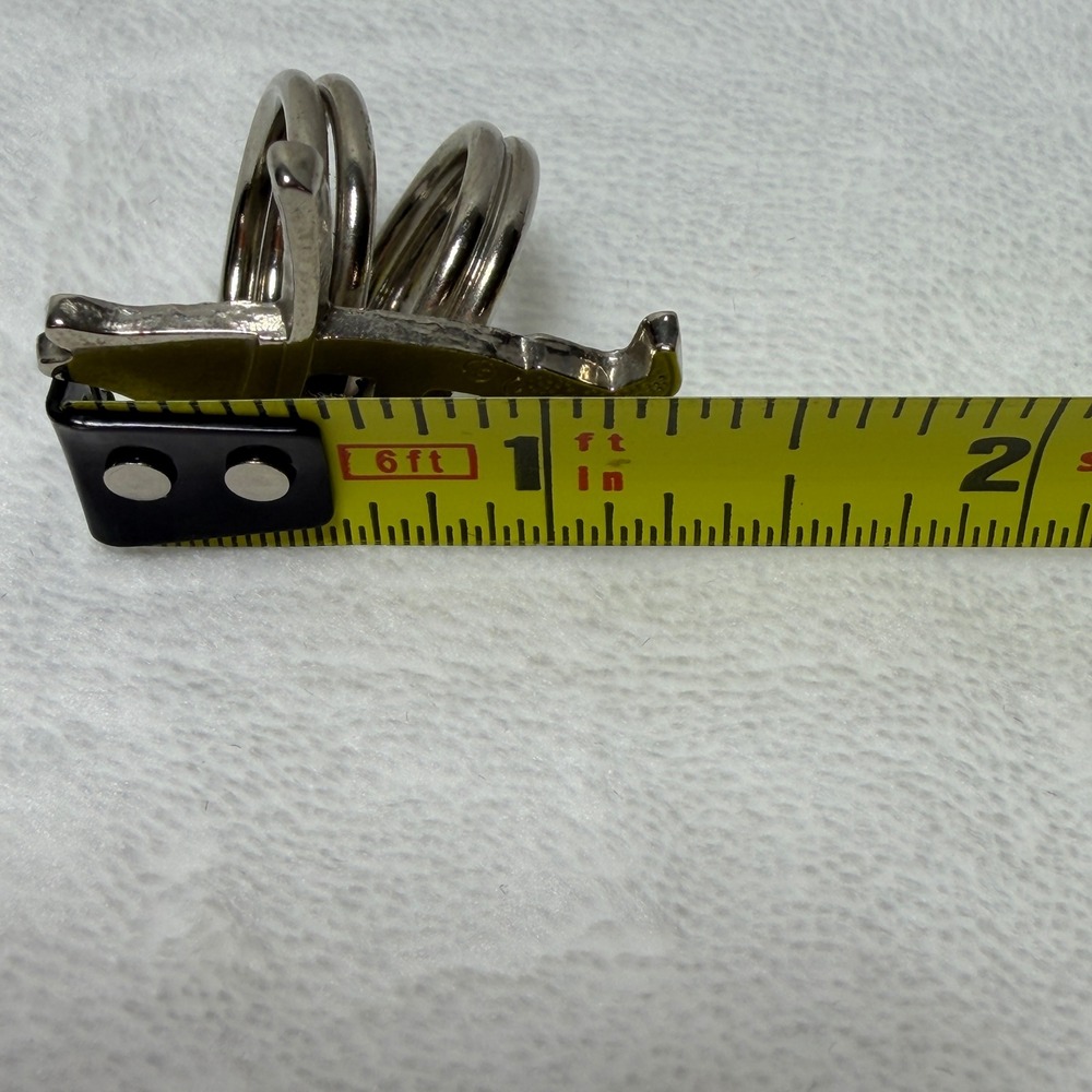 VTG Signed Liz Claiborne Gold Tone Angel Brooch‎ w/ Dangling Star Rhinestone - Picture 11 of 12